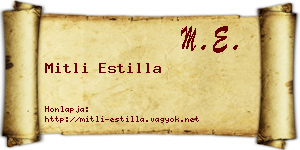 Mitli Estilla névjegykártya